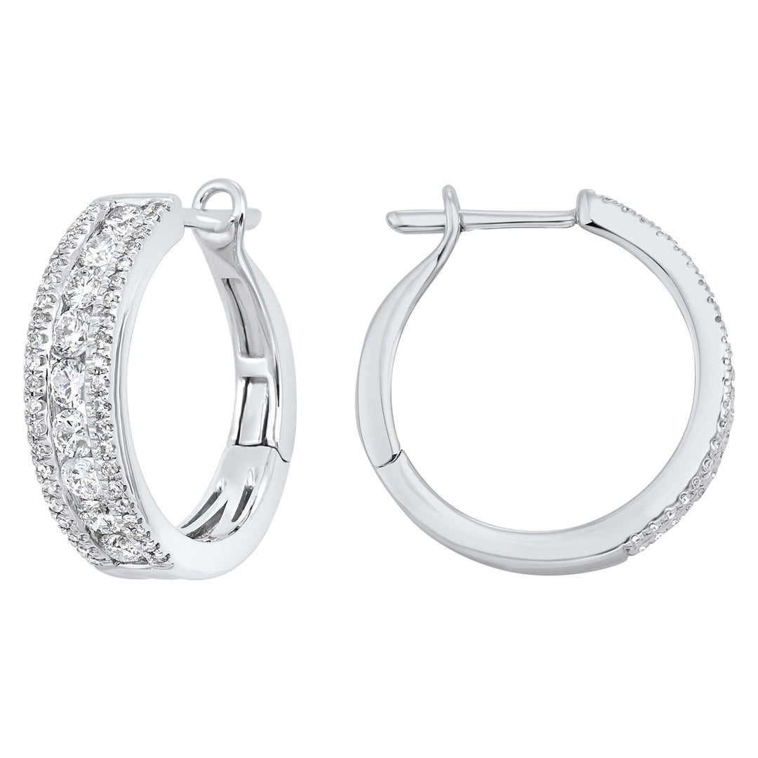 14Kt White Gold Diamond 1Ctw Earring