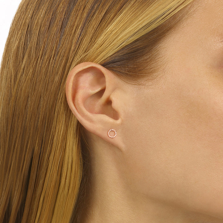 10Kt Rose Gold Diamond 1/15Ctw Earring