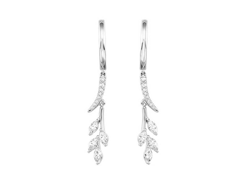 14Kt White Gold Diamond 1/2Ctw Earring