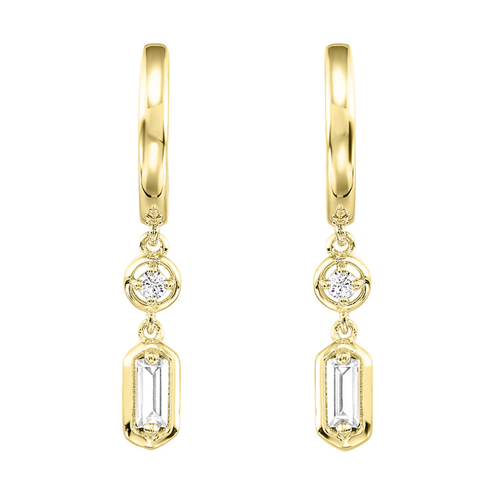 14Kt Yellow Gold Diamond 1/7Ctw Earring