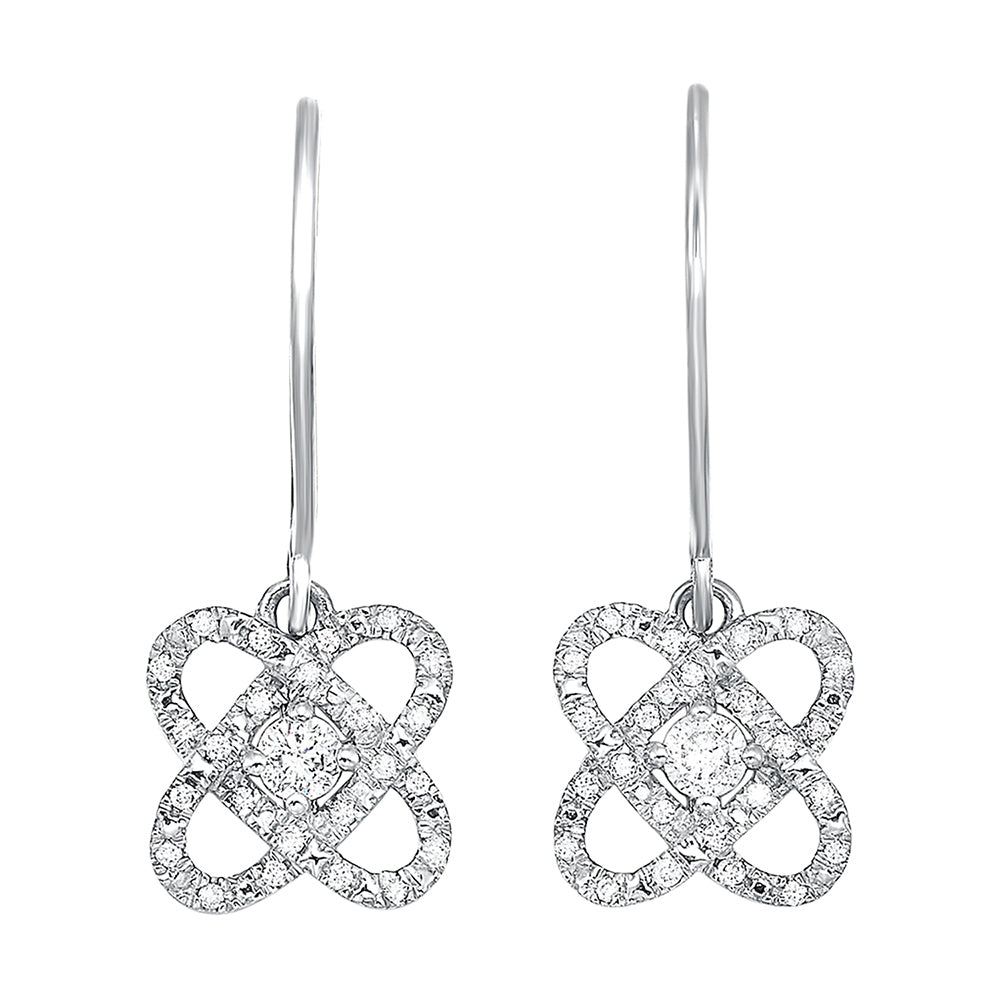 14Kt White Gold Diamond 1/5Ctw Earring