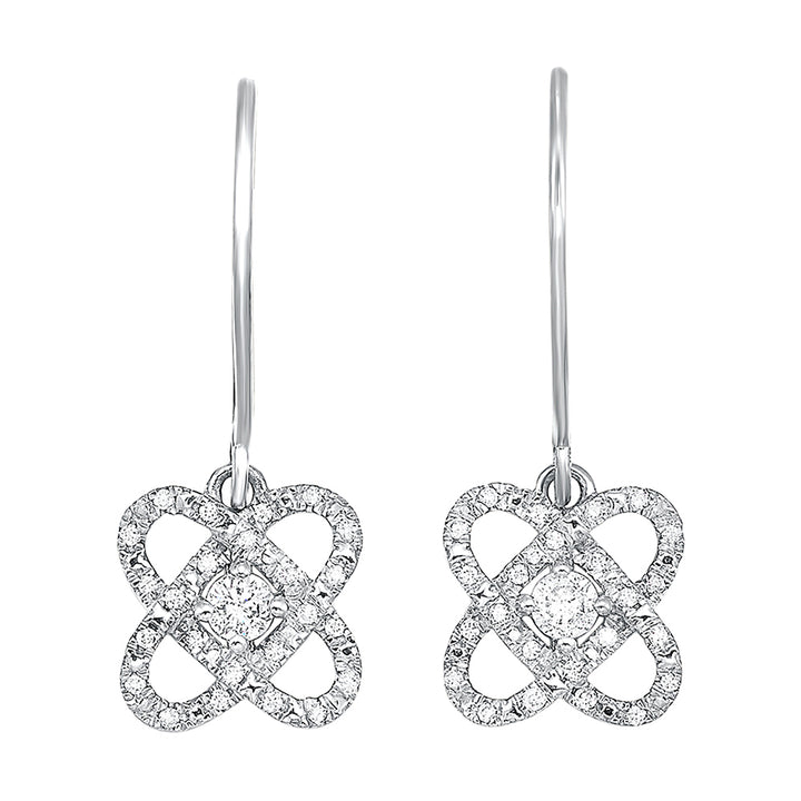 14Kt White Gold Diamond 1/5Ctw Earring