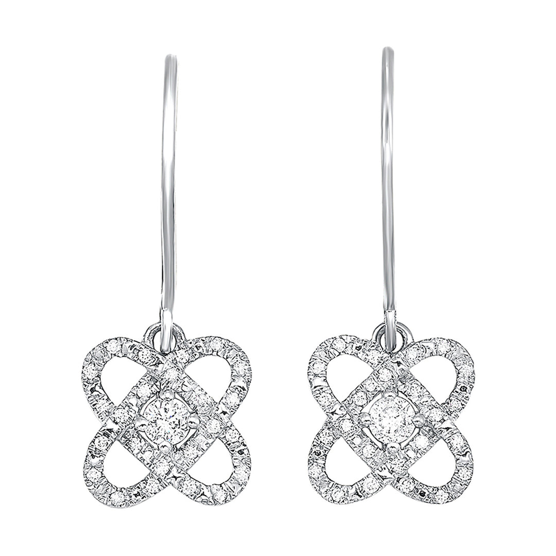 Silver Diamond 1/5Ctw Earring
