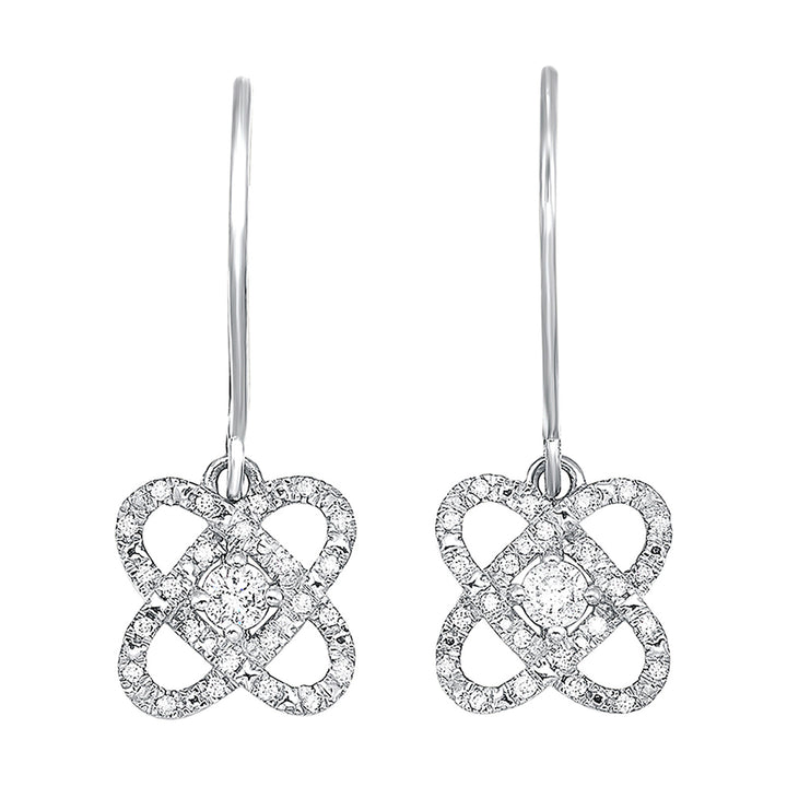 Silver Diamond 1/5Ctw Earring