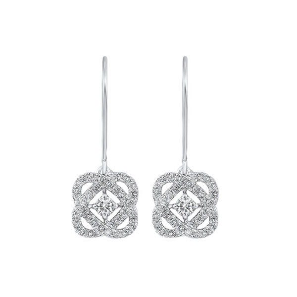 14Kt White Gold Diamond 1/2Ctw Earring