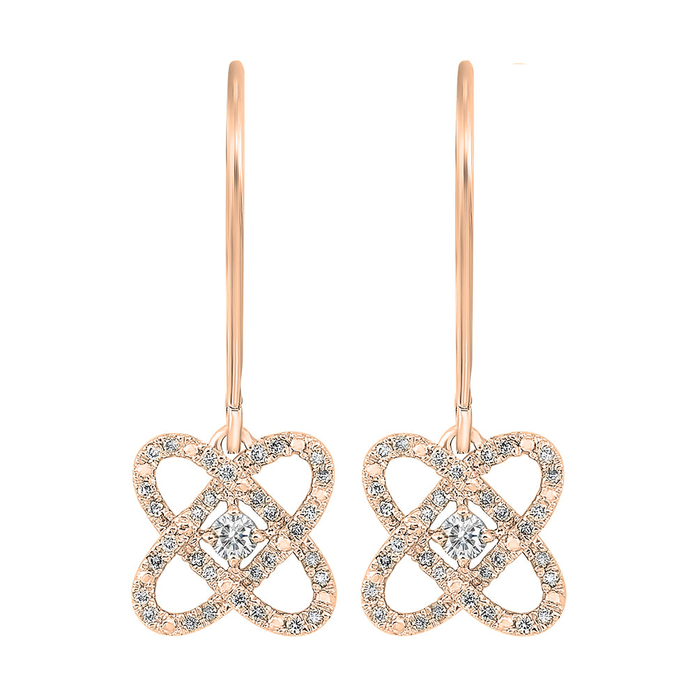 14Kt Rose Gold Diamond 1/2Ctw Earring