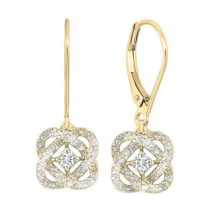 14Kt Yellow Gold Diamond 3/4Ctw Earring
