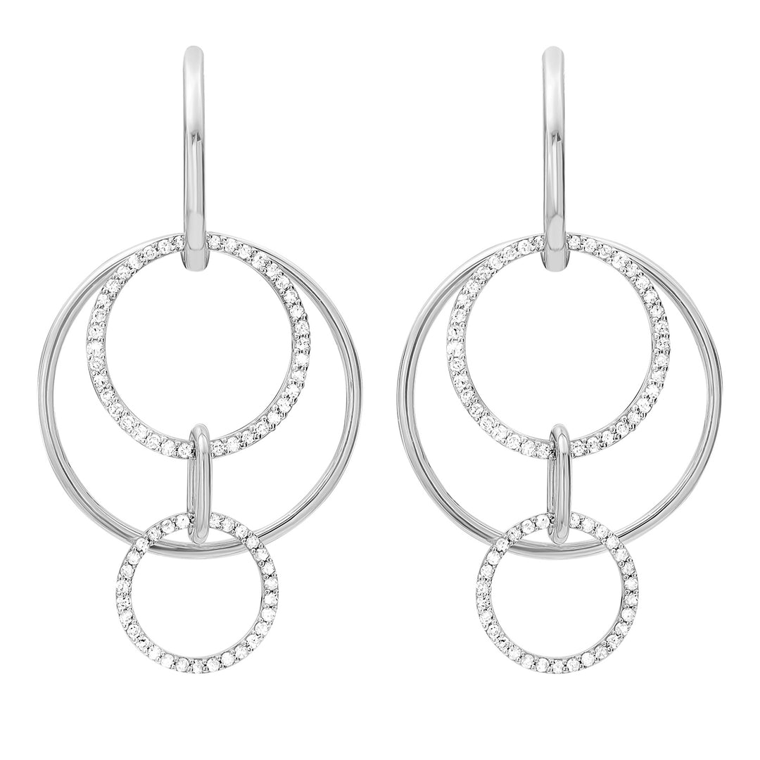 14Kt White Gold Diamond 1/2Ctw Earring