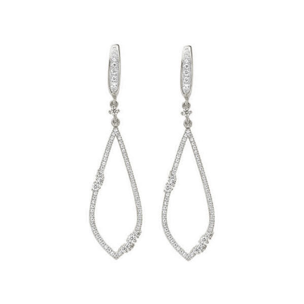 14Kt White Gold Diamond 1/2Ctw Earring