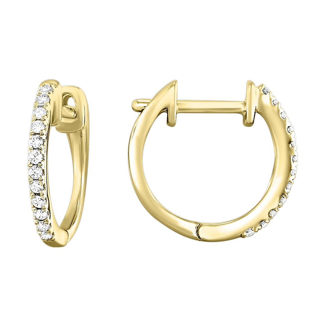 14Kt Yellow Gold Diamond 1/10Ctw Earring