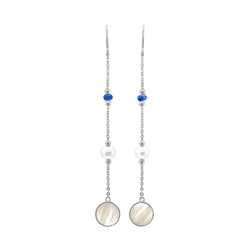Silver Mix Colorstone Earring
