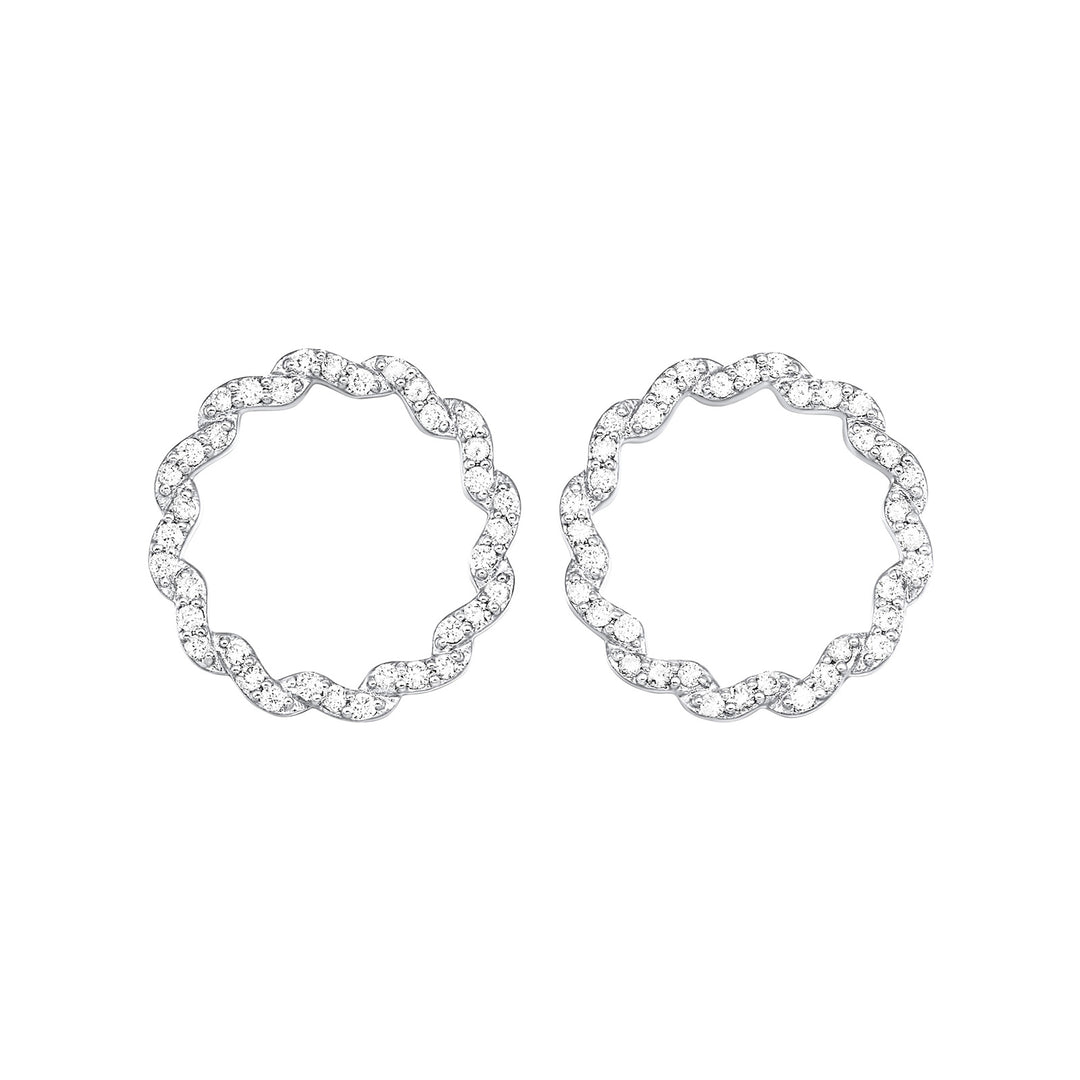 Silver White Earring