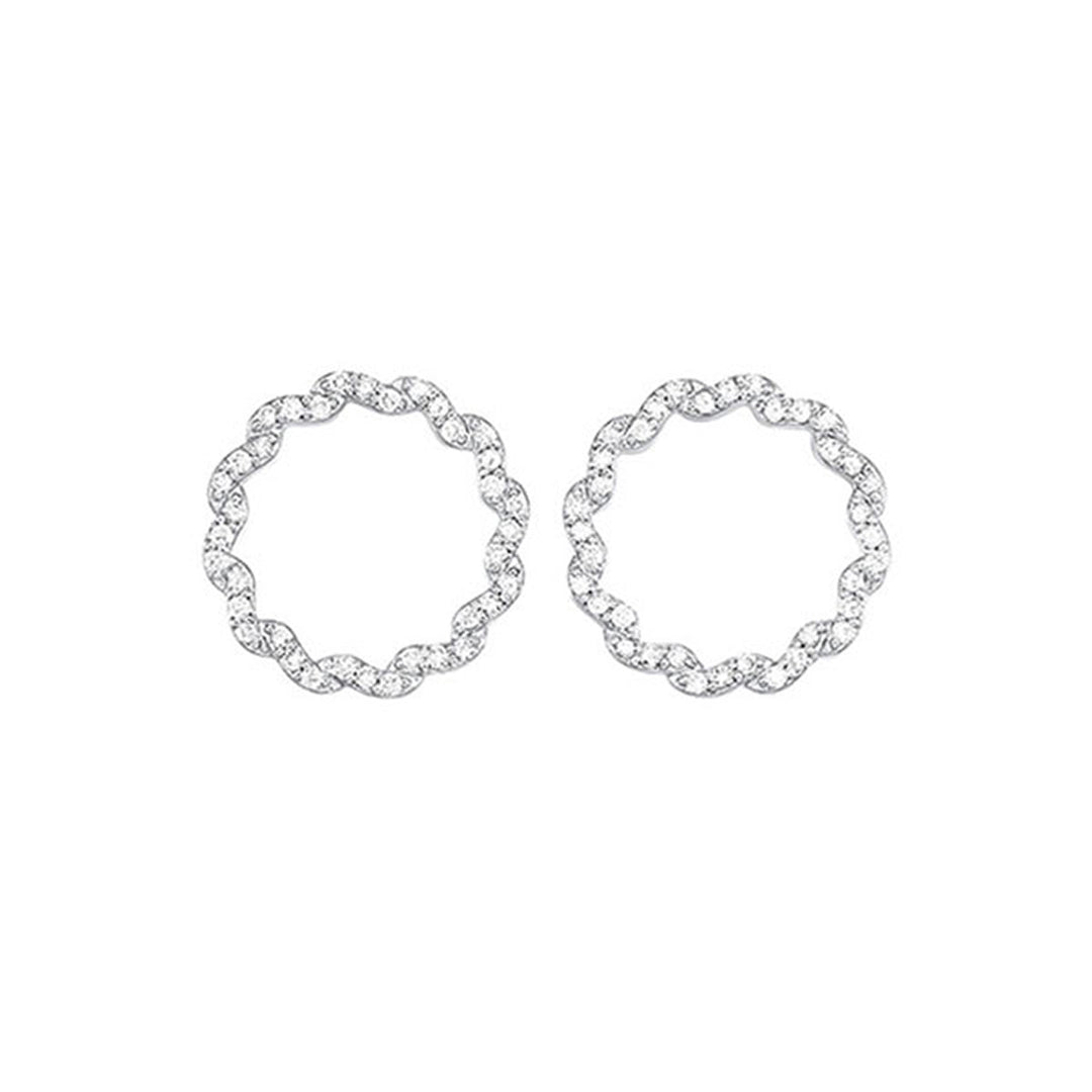 Silver Diamond 1/4Ctw Earring