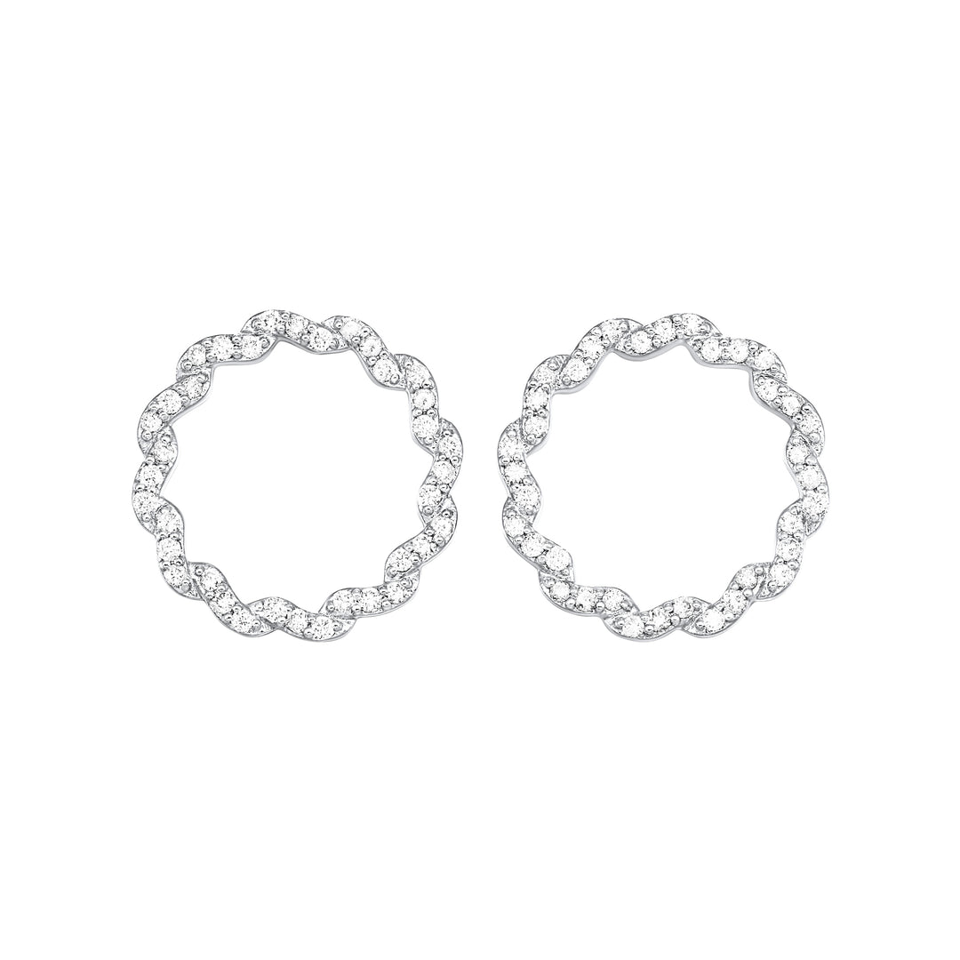 14Kt White Gold Diamond 1/3Ctw Earring