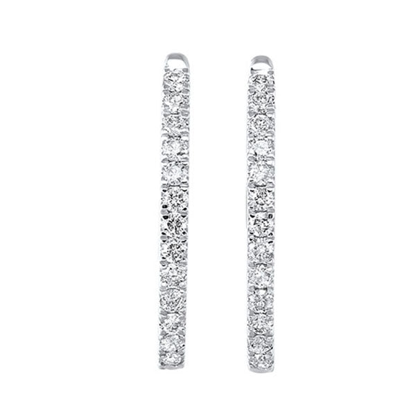 14Kt White Gold Diamond 1Ctw Earring