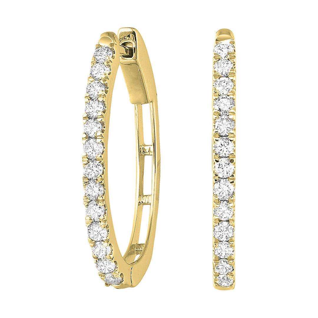 14Kt Yellow Gold Diamond 1/4Ctw Earring