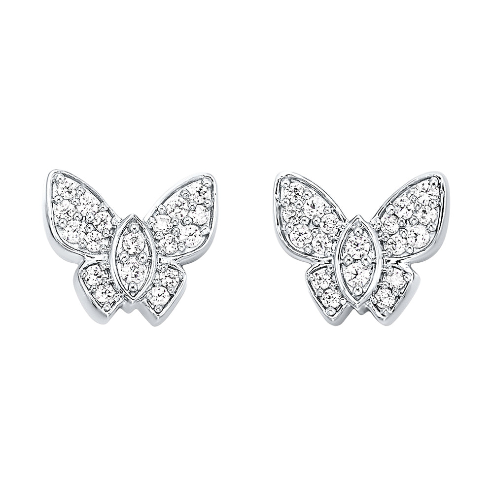 10Kt White Gold Diamond 1/5Ctw Earring