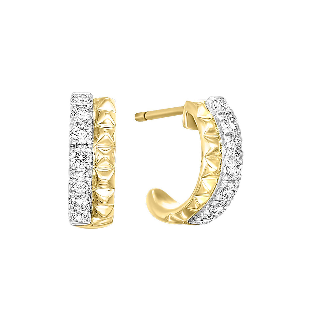 14Kt Yellow Gold Diamond 3/8Ctw Earring