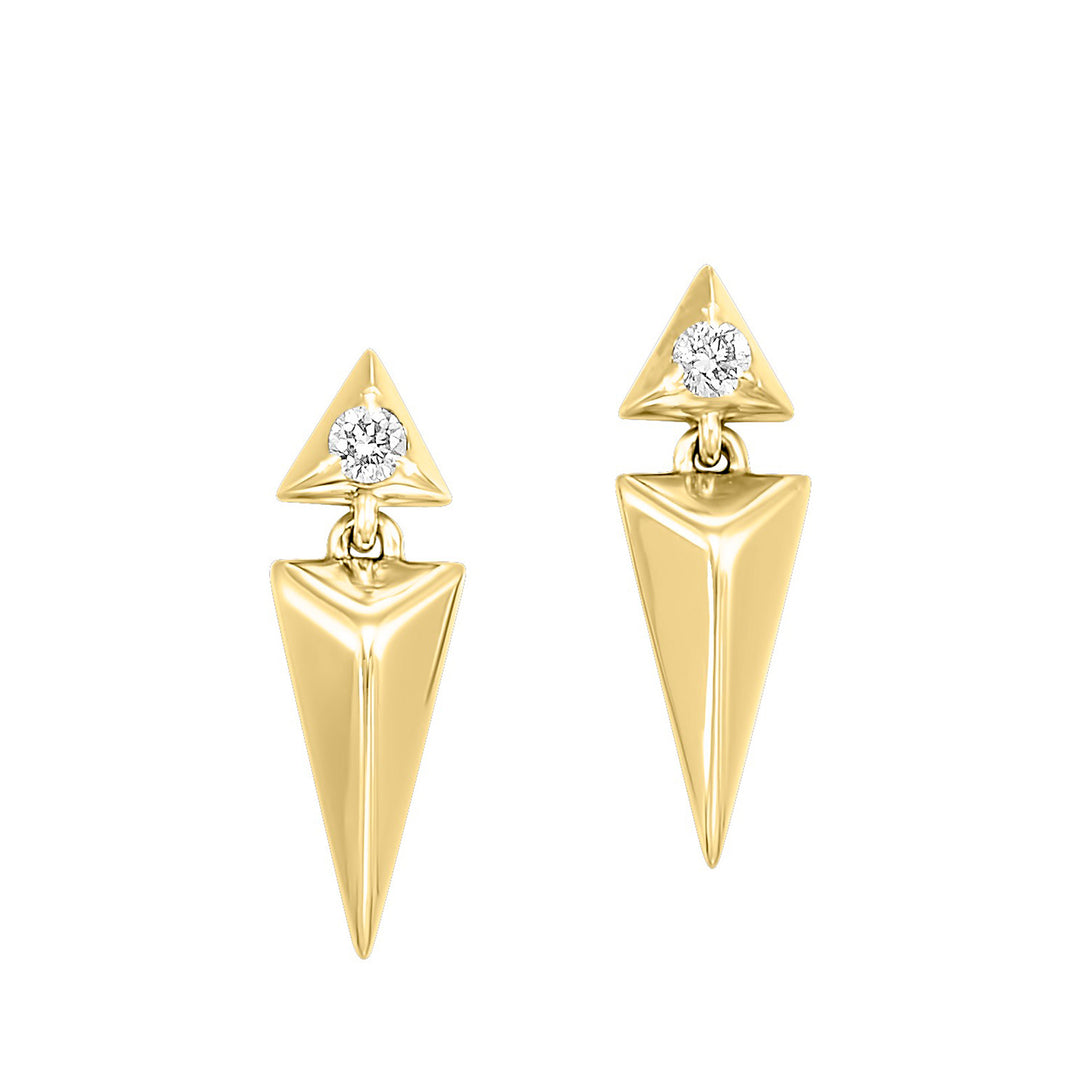 14Kt Yellow Gold Diamond 1/20Ctw Earring