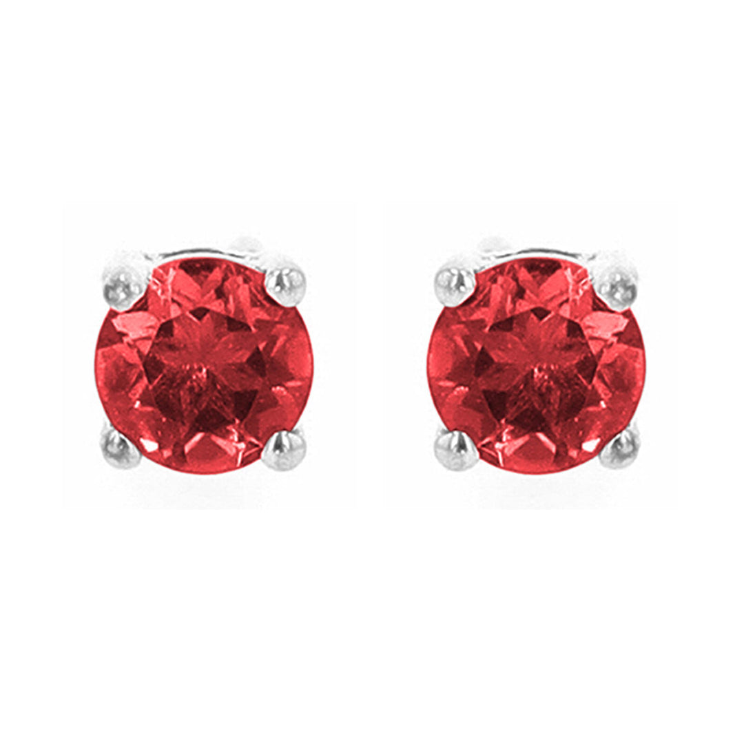 Silver Garnet 5/8Ctw Earring