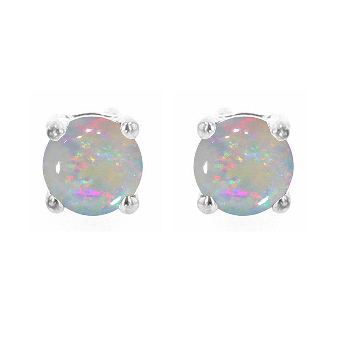 Silver Opal 3/8Ctw Earring