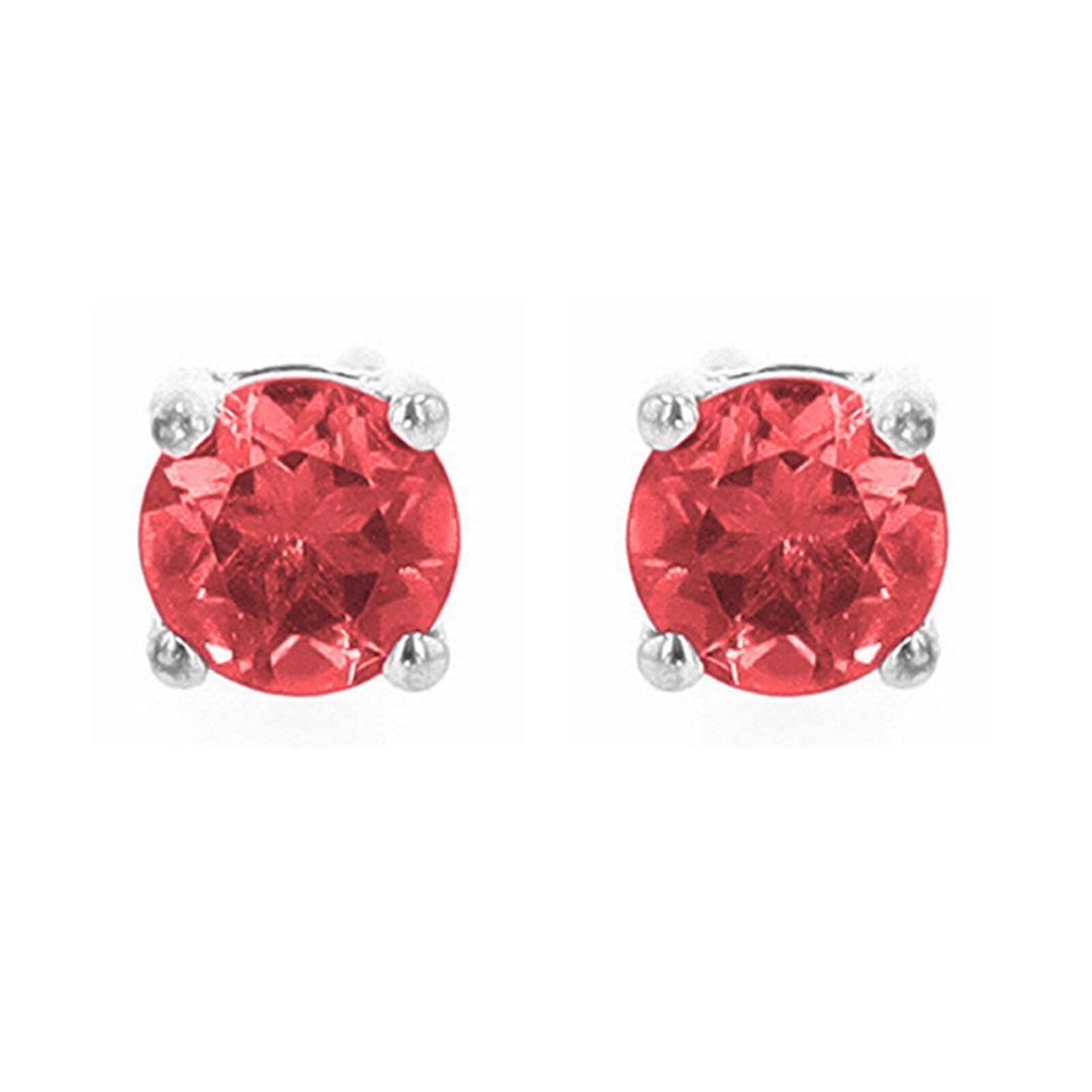 Silver Ruby 5/8Ctw Earring