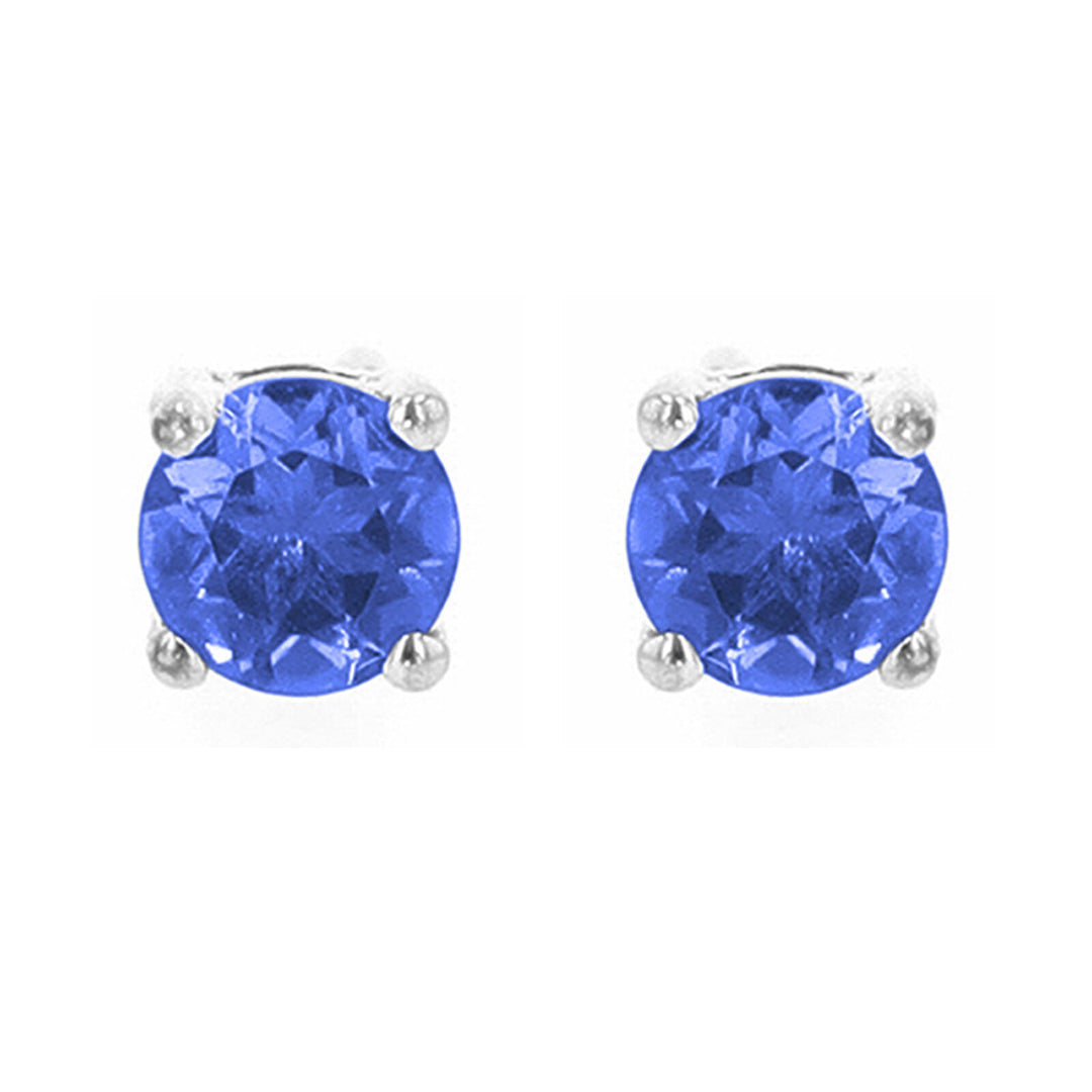 Silver Sapphire 5/8Ctw Earring