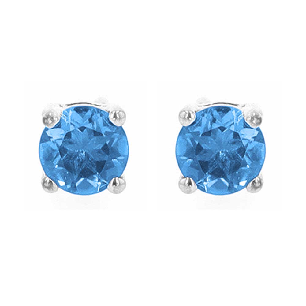 Silver & Blue Topaz 5/8Ctw Earring