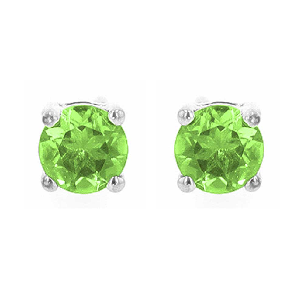 Silver & Peridot 5/8Ctw Earring