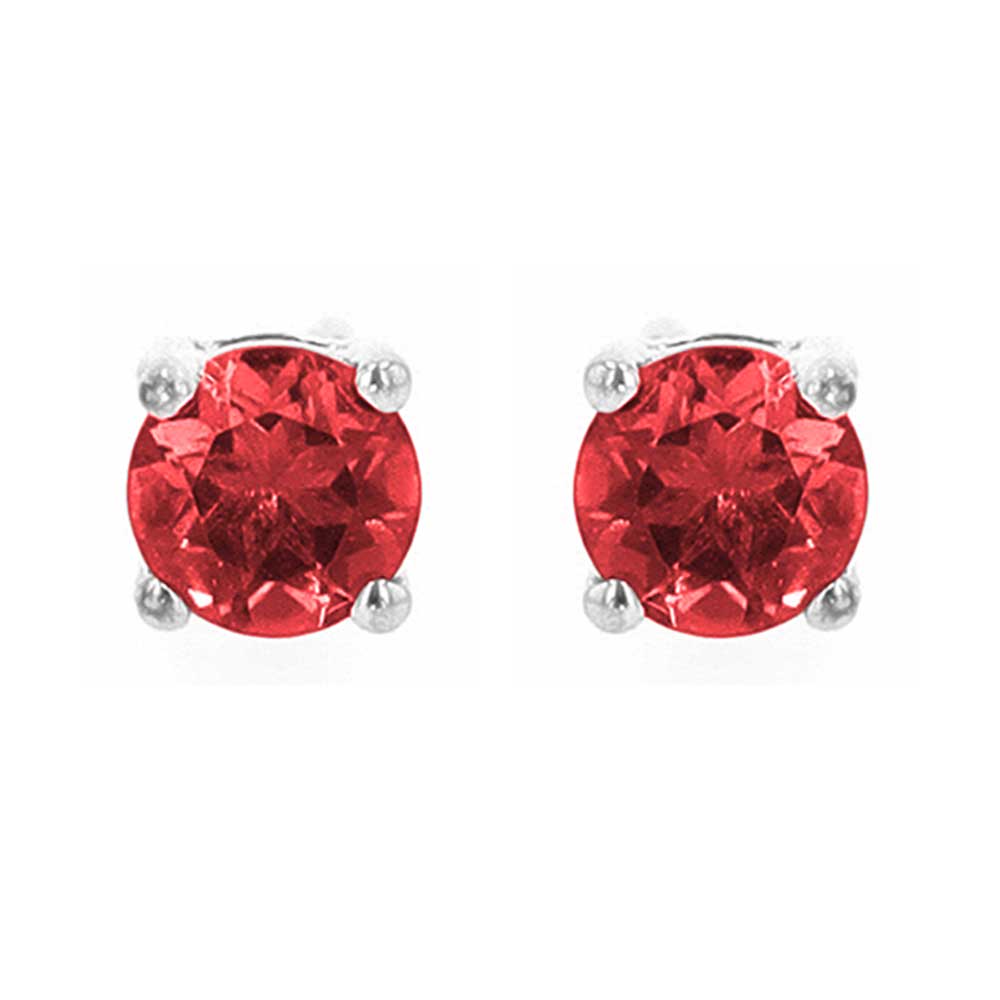 Silver Garnet 5/8Ctw Earring