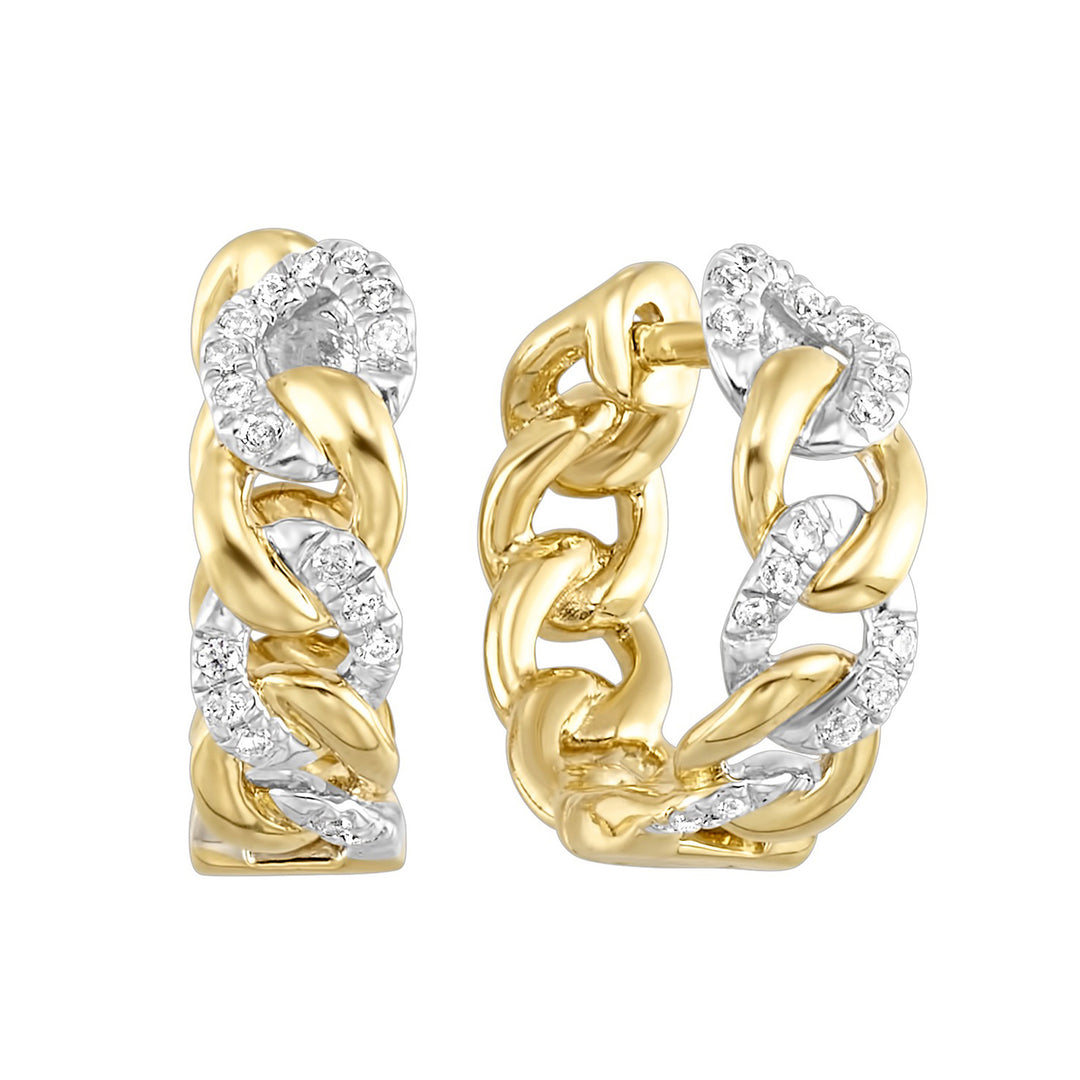 14Kt Yellow Gold Diamond 1/6Ctw Earring