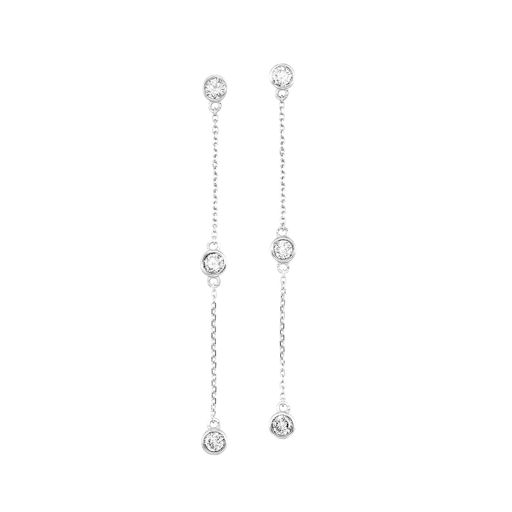 14Kt White Gold Diamond 1/4Ctw Earring