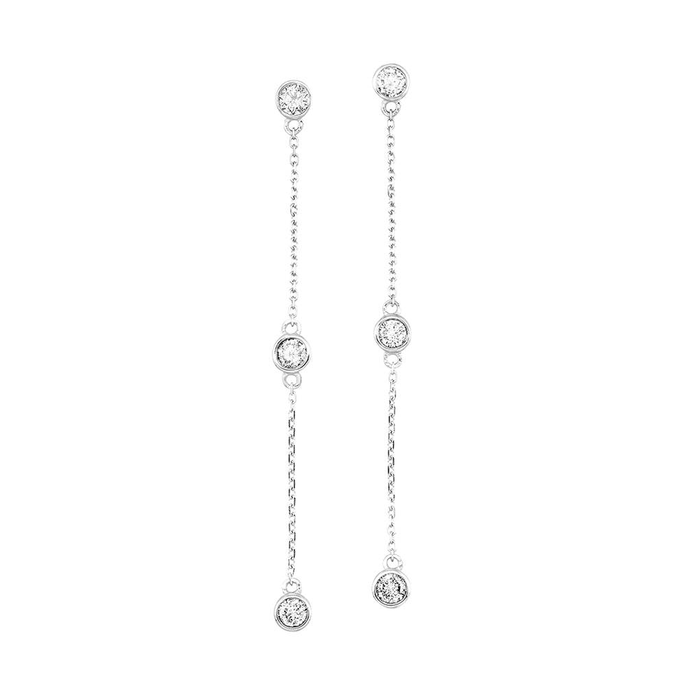 14Kt White Gold Diamond 1/2Ctw Earring