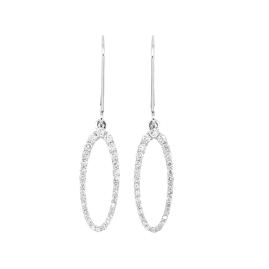 14Kt White Gold Diamond 1/2Ctw Earring