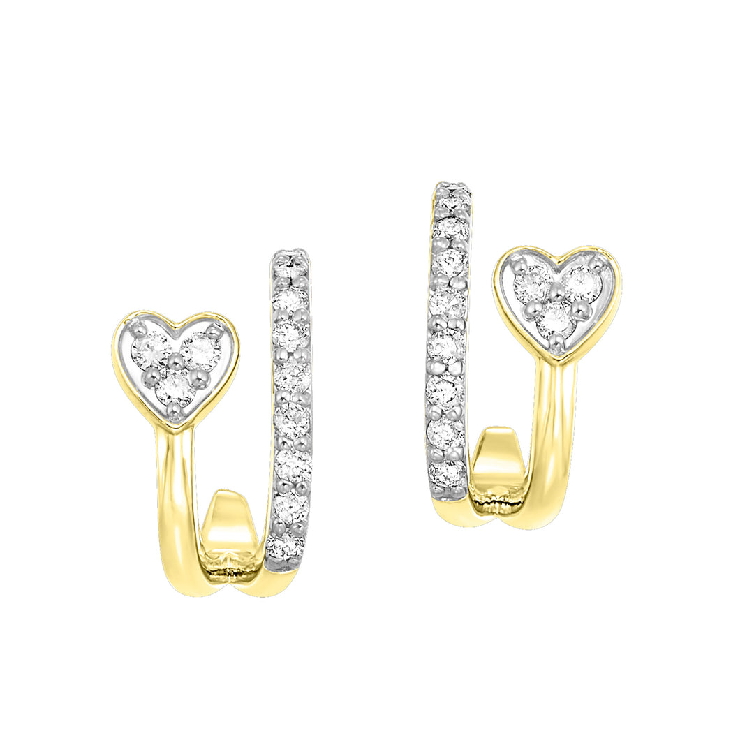 10Kt Yellow Gold Diamond 1/4Ctw Earring