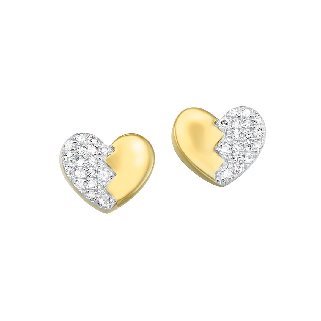10Kt Yellow Gold Diamond 1/8Ctw Earring