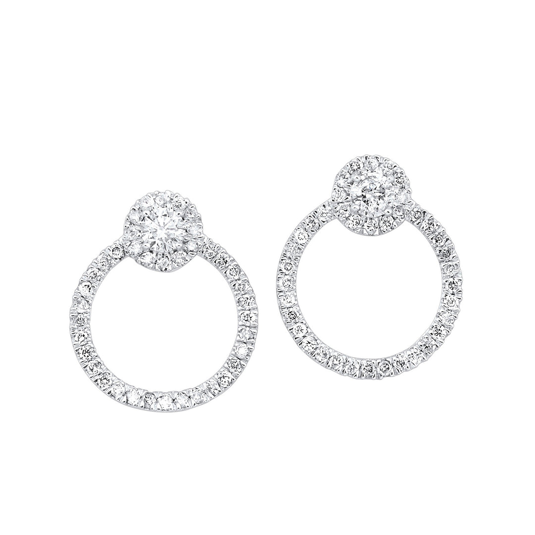 14Kt White Gold Diamond 3/8Ctw Earring