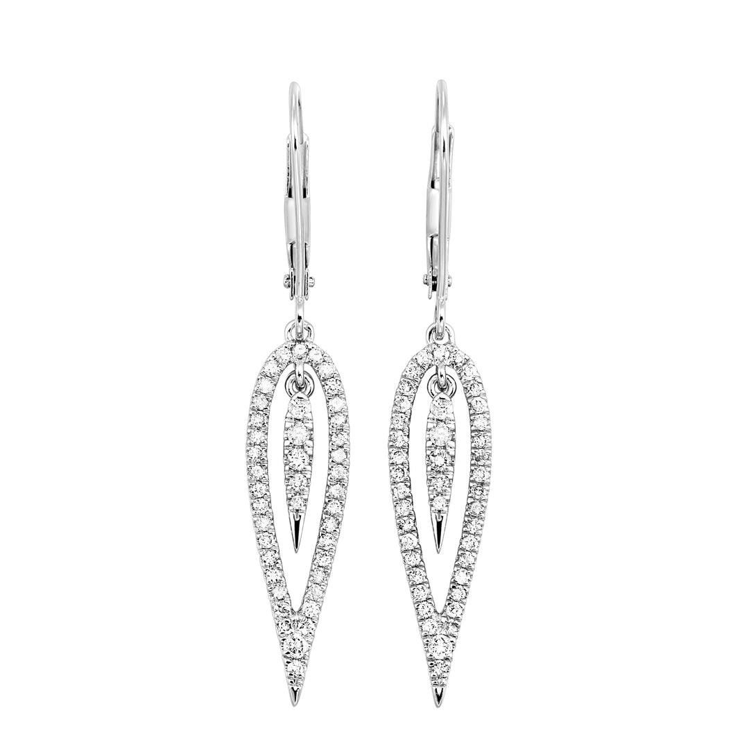 14Kt White Gold Diamond 1/2Ctw Earring