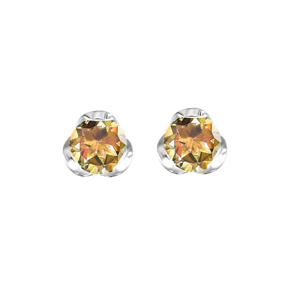 Silver Citrine 5/8Ctw Earring