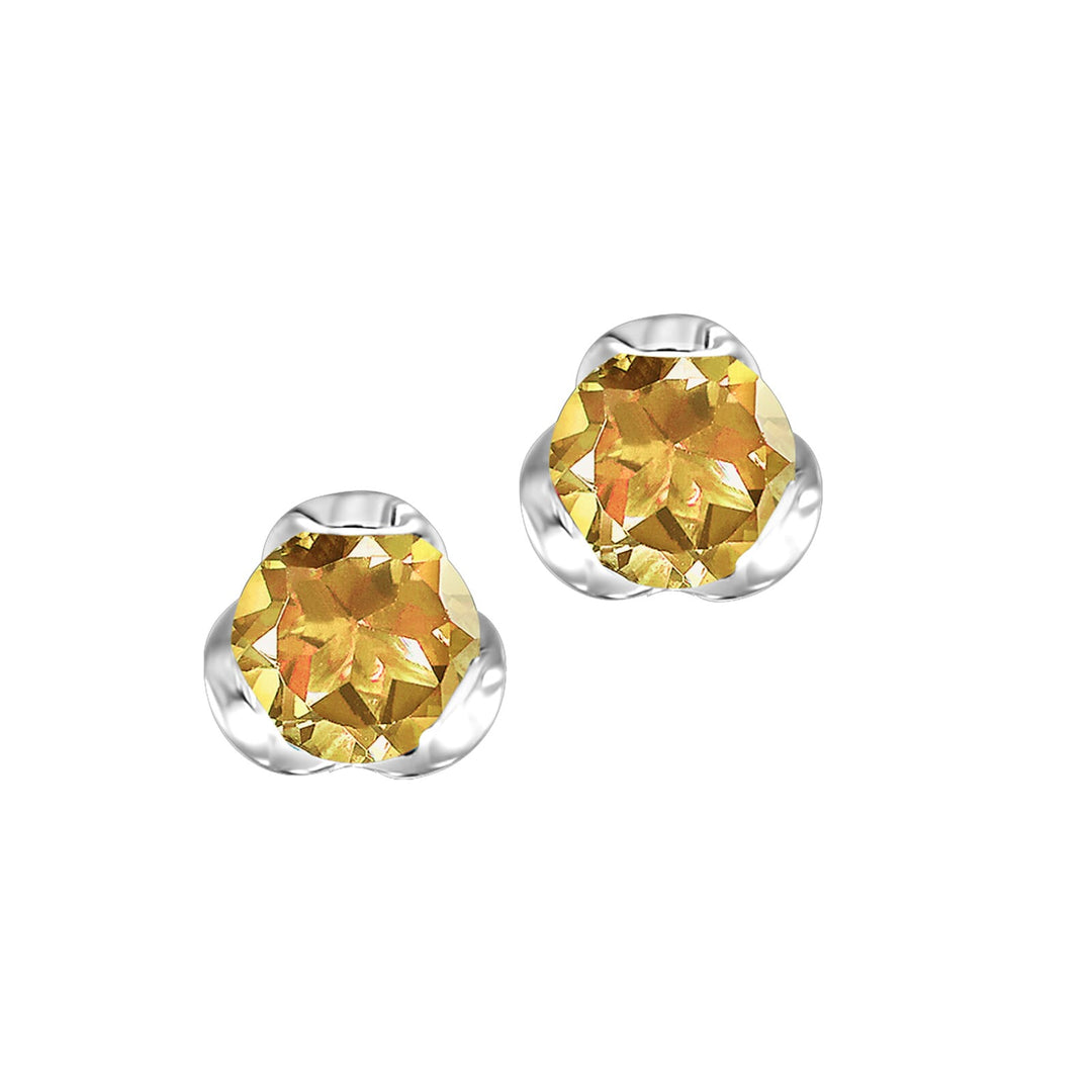 Silver Citrine 5/8Ctw Earring