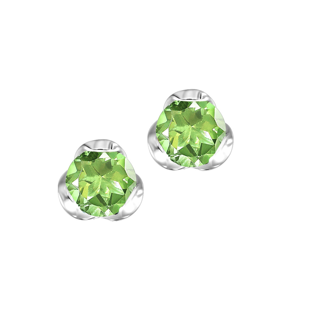 Silver Peridot 1/2Ctw Earring