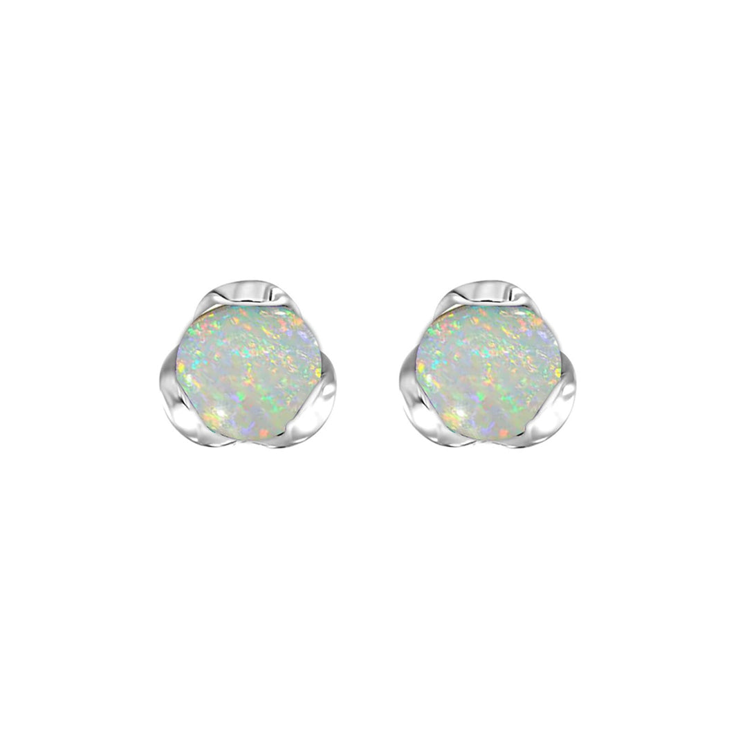 Silver Opal 3/4Ctw Earring