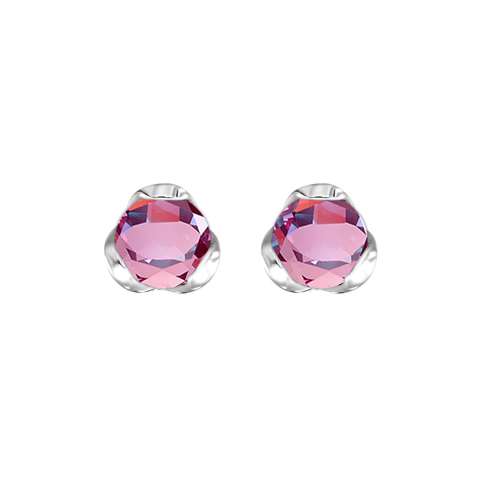 Silver Syn Alexandrite 3/8Ctw Earring