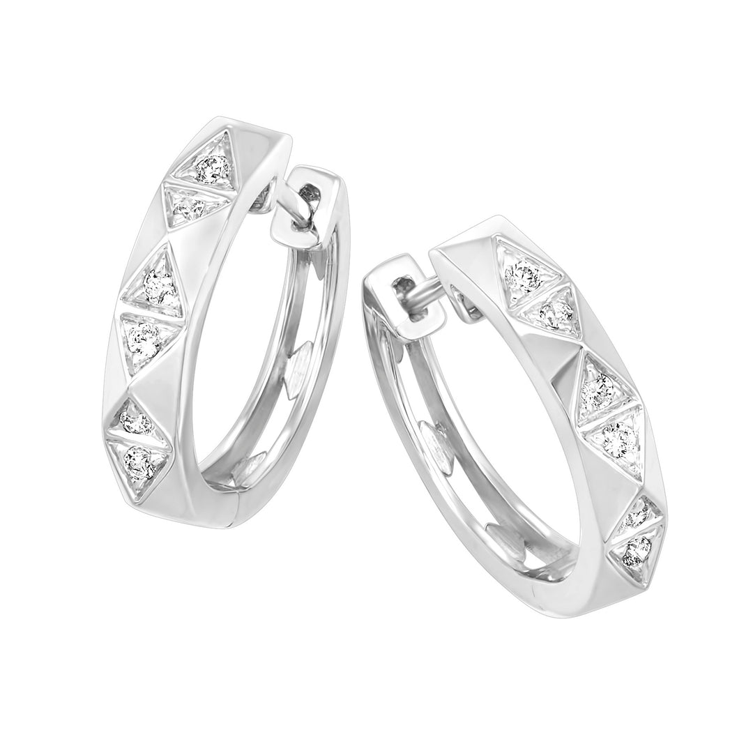 14Kt White Gold Diamond 1/7Ctw Earring