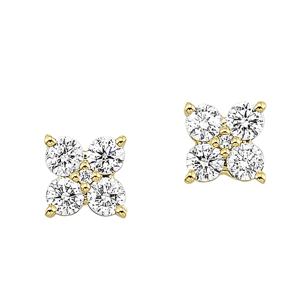 14Kt Yellow Gold Diamond 1/3Ctw Earring