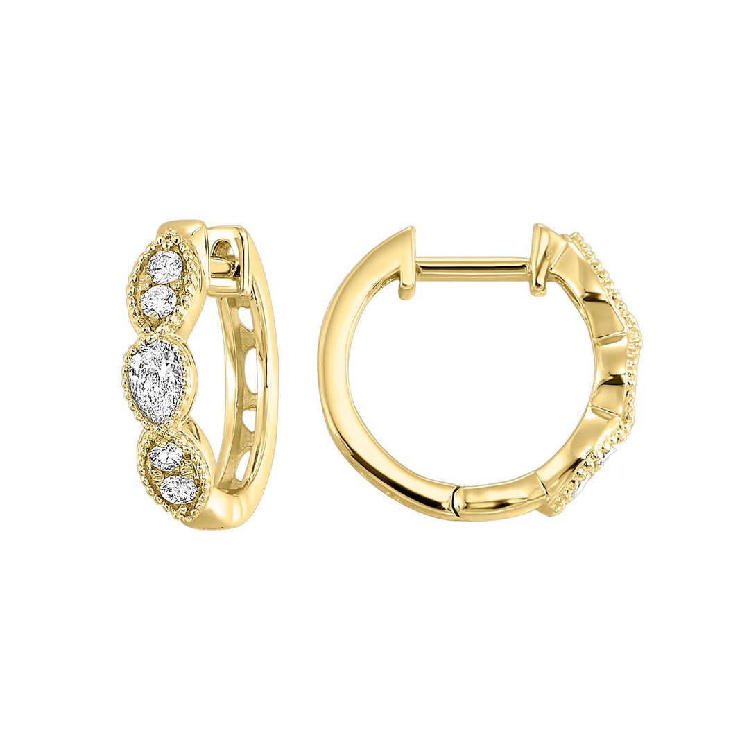 14Kt Yellow Gold Diamond 3/8Ctw Earring