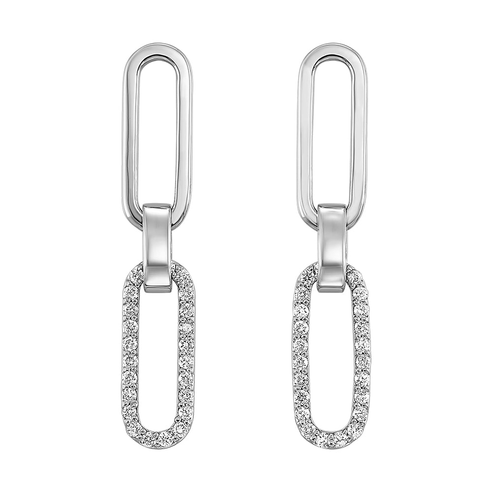 14Kt White Gold Diamond 1/3Ctw Earring