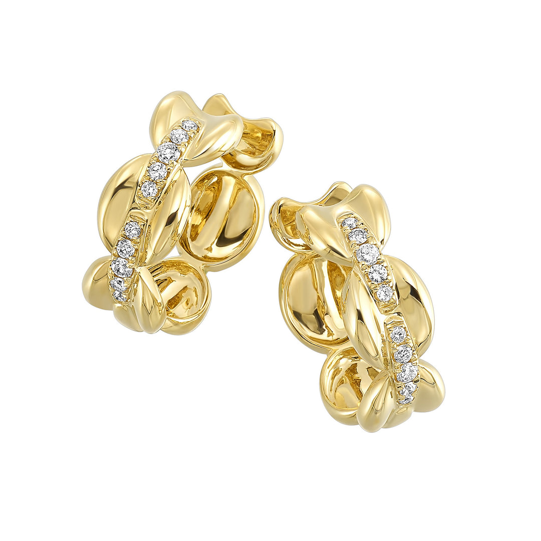 14Kt Yellow Gold Diamond 1/3Ctw Earring