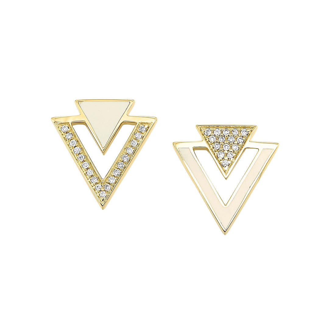 10Kt Yellow Gold Diamond 1/12Ctw Earring