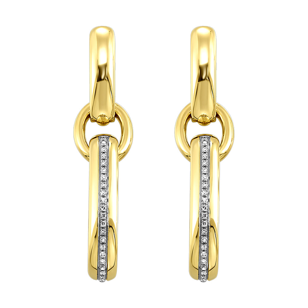 14Kt Yellow Gold Diamond 1/7Ctw Earring